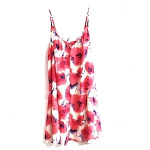EUC Saks Fifth Avenue Spaghetti Strap Mini Dress Pink White Size S/P